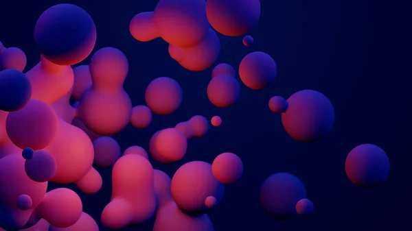 Metaverse Рендеринга Морфінг Анімація Рожевий Фіолетовий Абстрактний Метабол Метасфера Бульбашки — стокове фото