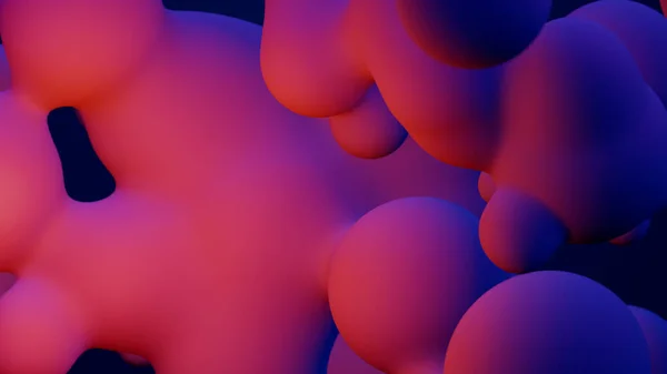 Метавселенная Рендеринг Морфинга Анимации Розовый Фиолетовый Абстрактный Метабол Пузырьков Сферы — стоковое фото