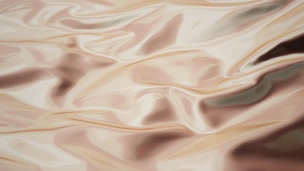 Render Animasi Kelembutan Abstrak Beige Sutra Coklat Milky Cream Latar — Stok Video