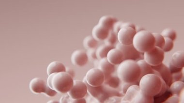 Soyut 3D görüntüleme kırmızı metaballar birçok küreler damla baloncuklar havada uçuşan meta toplar uzay rengi arka plan animasyon hareketi animasyon duvar kağıdı mat molekülleri iş arka plan
