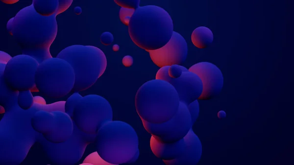 Metaverse Render Morphing Animation Pink Purple Abstract Metaball Metasphere Bubbles — Foto Stock