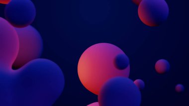 Metaverse 3d render morphing animation pink purple abstract metaball metasphere bubbles art sphere blue background backdrop vr space moving meta balls shapes motion design fluid liquid blob