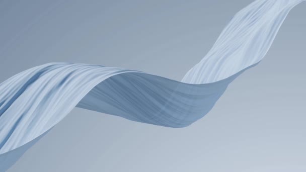 Абстрактная Нежность Синий Шелковый Фон Роскошная Ткань Волны Атласные Пастельные — стоковое видео