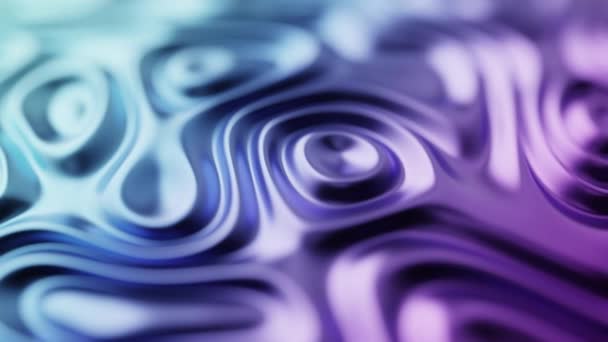 紫罗兰色墙纸流体塑料果冻物质液体表面抽象运动三维动画挥动形状未来背景广告呈现梯度金属背景纹理效果 — 图库视频影像