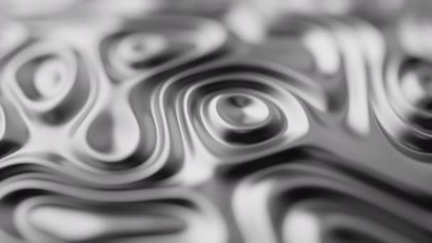 Серое Серебро Фона Обои Жидкость Пластмасса Желе Жидкость Поверхностное Абстрактное — стоковое видео