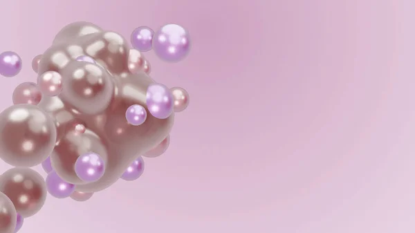 Render Animation Motion Design Presentation Background Wallpaper Metasphere Pink Purple — Stock Photo, Image