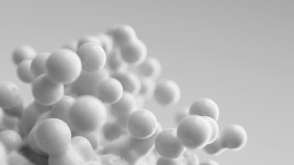 Stream Gray Balls Grey Abstract Drops Metaballs Meta Orbs Spheres — Αρχείο Βίντεο
