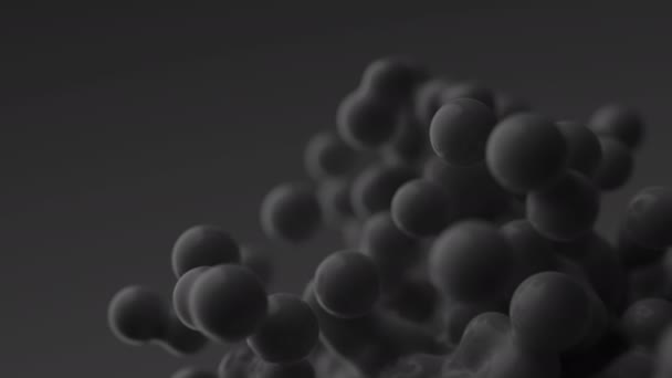 Futuristic Abstract Render Animation Slow Motion Moving Organic Liquid Orbs — Stock Video