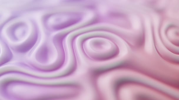 紫色の紫色の色の壁紙の流動プラスチックゼリーの物質の液体の表面の抽象的な動き3Dアニメーション振動は未来的な背景広告の提示の勾配の金属の背景の質の効果を振ります — ストック動画