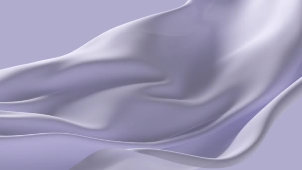 Абстрактная Нежность Голубой Фиолетовый Фиолетовый Шелк Фон Роскошный Волновой Ткани — стоковое видео