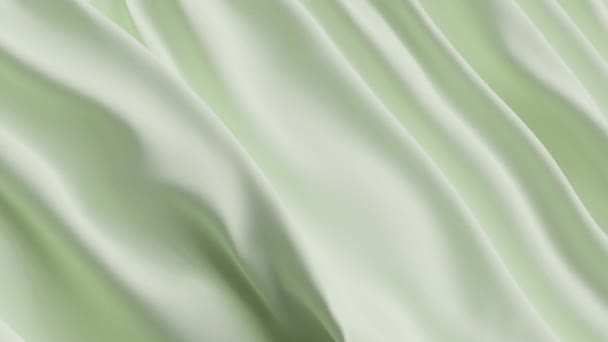 Abstrato Brandura Verde Carmesim Seda Fundo Luxo Onda Pano Cetim — Vídeo de Stock