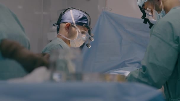 Zespół Lekarz Chirurg Medyk Pielęgniarka Lekarz Proces Chirurgiczny Zabieg Bariatryczny — Wideo stockowe
