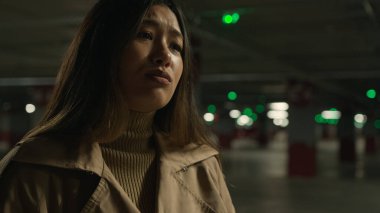 Stresli sinirli Asyalı kız öğrenci Koreli Çinli çok ırklı iş kadını hoşnutsuz ofis müdürü müşteri CEO işvereni memnuniyetsiz başarısızlık hatası iş sorunu