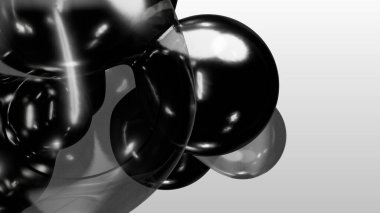 3d render motion design wallpaper animation business presentation monochrome grey white metaball gray liquid water soapy mercury bubble metasphere ball silver metal transition deformation metaverse