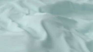 Soyut hassasiyet mavi turkuaz ipek arka plan lüks dalga kumaş saten kumaş. Yumuşak sıvı dalga sıçraması, dalgalı sıvı arka plan dokusu. Çırpınan maddeler. 3B animasyon hareketi tasarımı duvar kağıdı