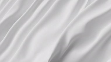Soyut şefkat, beyaz ipek arka plan, lüks dalga, saten, renkli kumaş. Süt sıvısı, su sıçraması, dalgalı sıvı dokusu. Çırpınan maddeler. 3D reklamlar animasyon hareketi tasarımı duvar kağıdı
