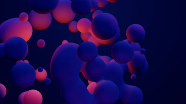 Metaverse 3d render morphing animation pink purple abstract metaball metasphere bubbles art sphere blue background backdrop vr space moving meta balls shapes motion design fluid liquid blob