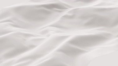 Soyut şefkat, beyaz ipek arka plan, lüks dalga, saten, renkli kumaş. Süt sıvısı, su sıçraması, dalgalı sıvı dokusu. Çırpınan maddeler. 3D reklamlar animasyon hareketi tasarımı duvar kağıdı