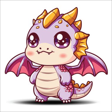 Şirin çizgi film Shibi Çinli ejderha karakteri.