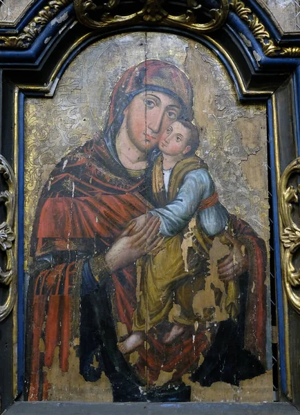 예수와 세기의 하나님의 어머니 우크라이나 아이콘 — 스톡 사진