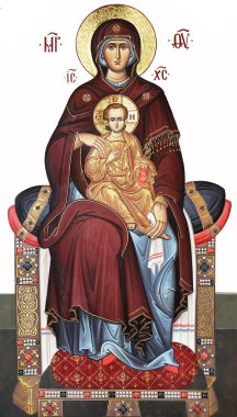 Meryem Ana 'nın simgesi ve bebek İsa.