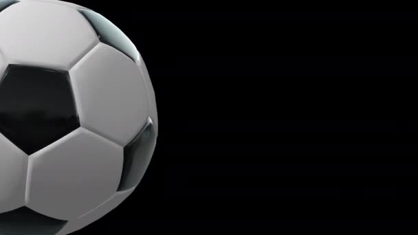 Футбол Футбольный Мяч Фон Альфа Канал — стоковое видео