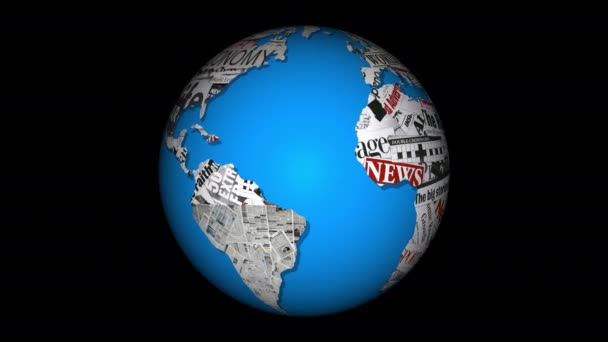 Alfa Kanallı Gazete Dünyası Döngüsü — Stok video