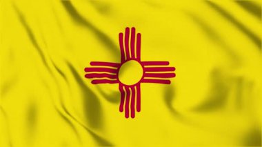New Mexico Eyaleti Bayrak Döngüsü 4K