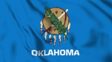 Oklahoma Eyaleti Bayrak Döngüsü 4K