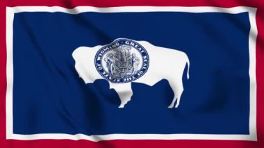 Wyoming Eyaleti Bayrak Döngüsü 4K