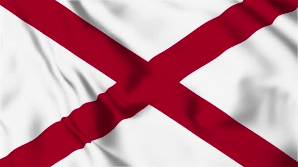 Pętla Bandery Stanu Alabama — Wideo stockowe