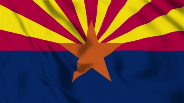 Arizona State Flag Loop — Vídeo de Stock