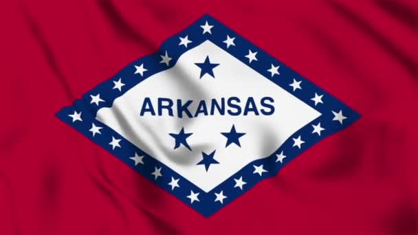 Arkansas State Flag Loop — Vídeo de stock