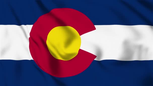 Laço Bandeira Estado Colorado — Vídeo de Stock