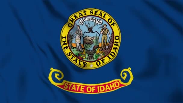 Idaho State Flag Loop — Vídeo de stock