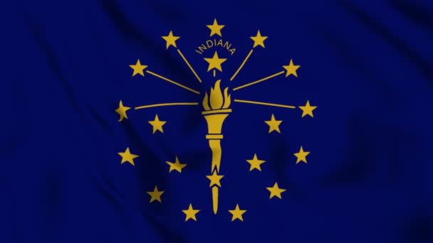 Indiana State Flag Loop — Stock Video