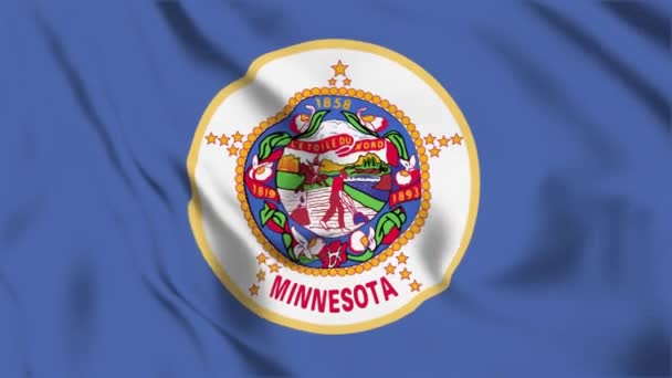 Minnesota State Flag Loop — Vídeo de stock