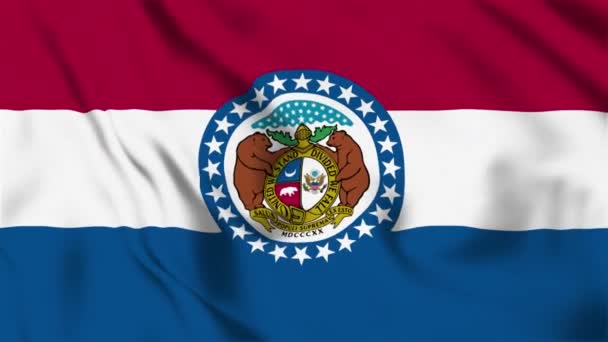 Missouri State Flag Loop — Stockvideo