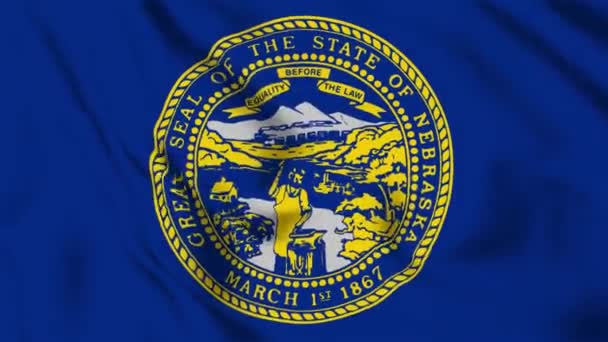 Nebraska State Flag Loop — Vídeo de Stock