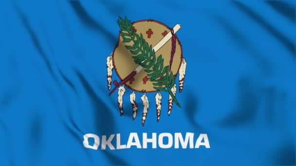 Oklahoma State Flag Loop — Stockvideo