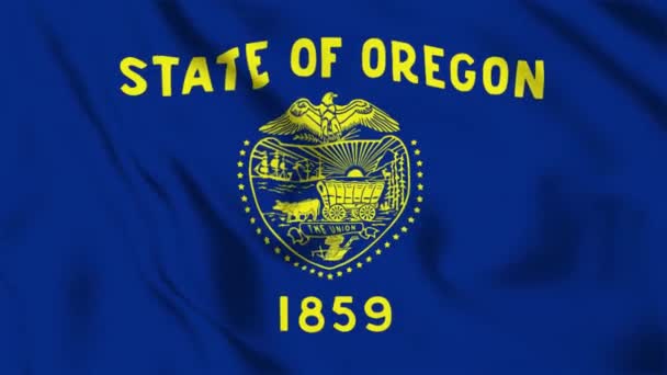 Oregon State Flag Loop — стокове відео