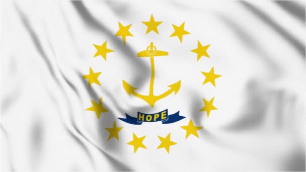 Rhode Island State Flag Loop — Vídeo de Stock