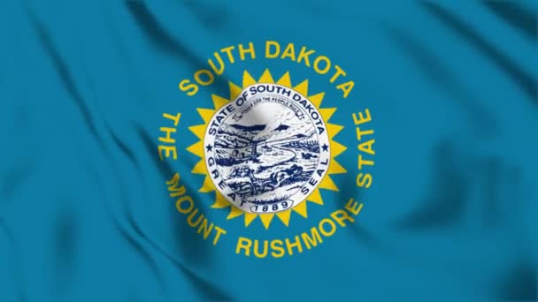 Zuid Dakota State Flag Loop — Stockvideo