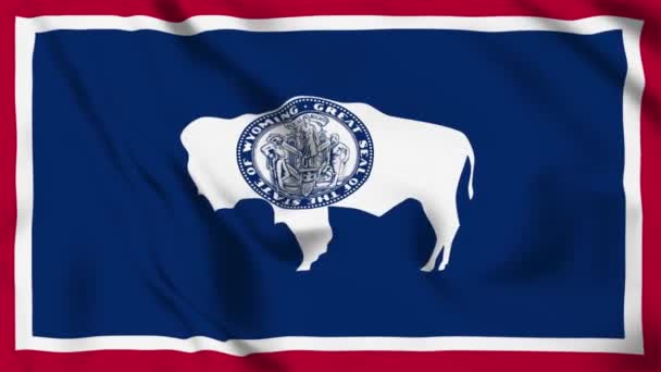 Wyoming State Flag Loop — Stok Video
