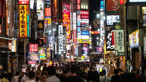 Shinjuku, Kabukicho Bölgesi Gece Tokyo, Japonya