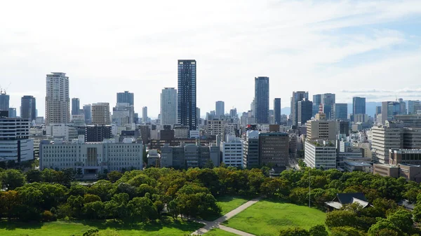 Osaka Şehri Panoraması. Osaka, Japonya.