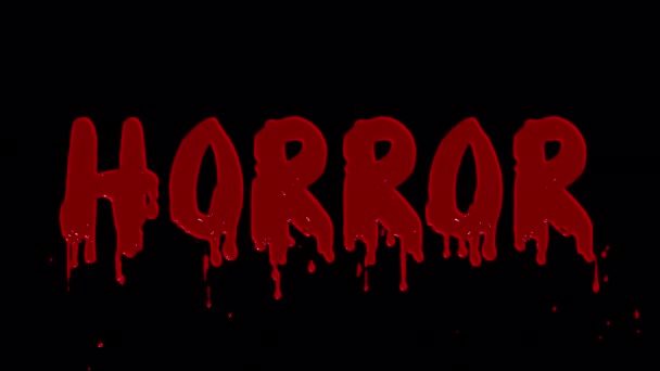 Tytuł Horroru Napisany Krwią Kanałem Alfa — Wideo stockowe