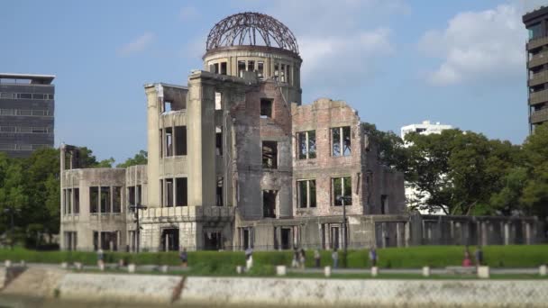 Hiroshima Atomic Bomb Dome Japón — Vídeos de Stock