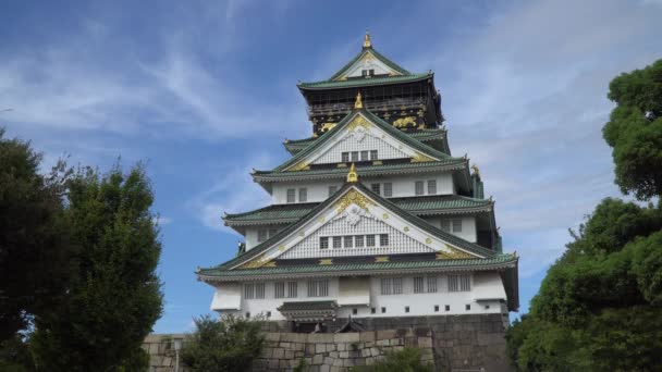 Castillo Osaka Osaka Japón — Vídeo de stock