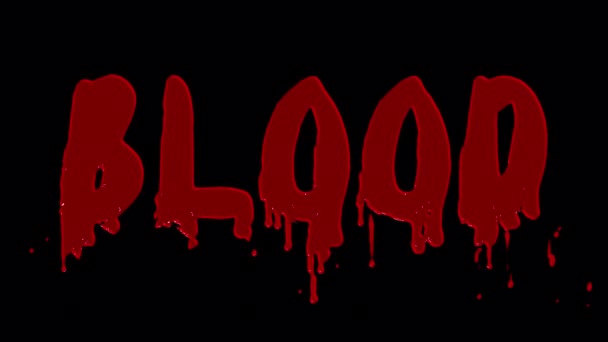Tytuł Krwi Napisany Krwawym Kanałem Alfa — Wideo stockowe
